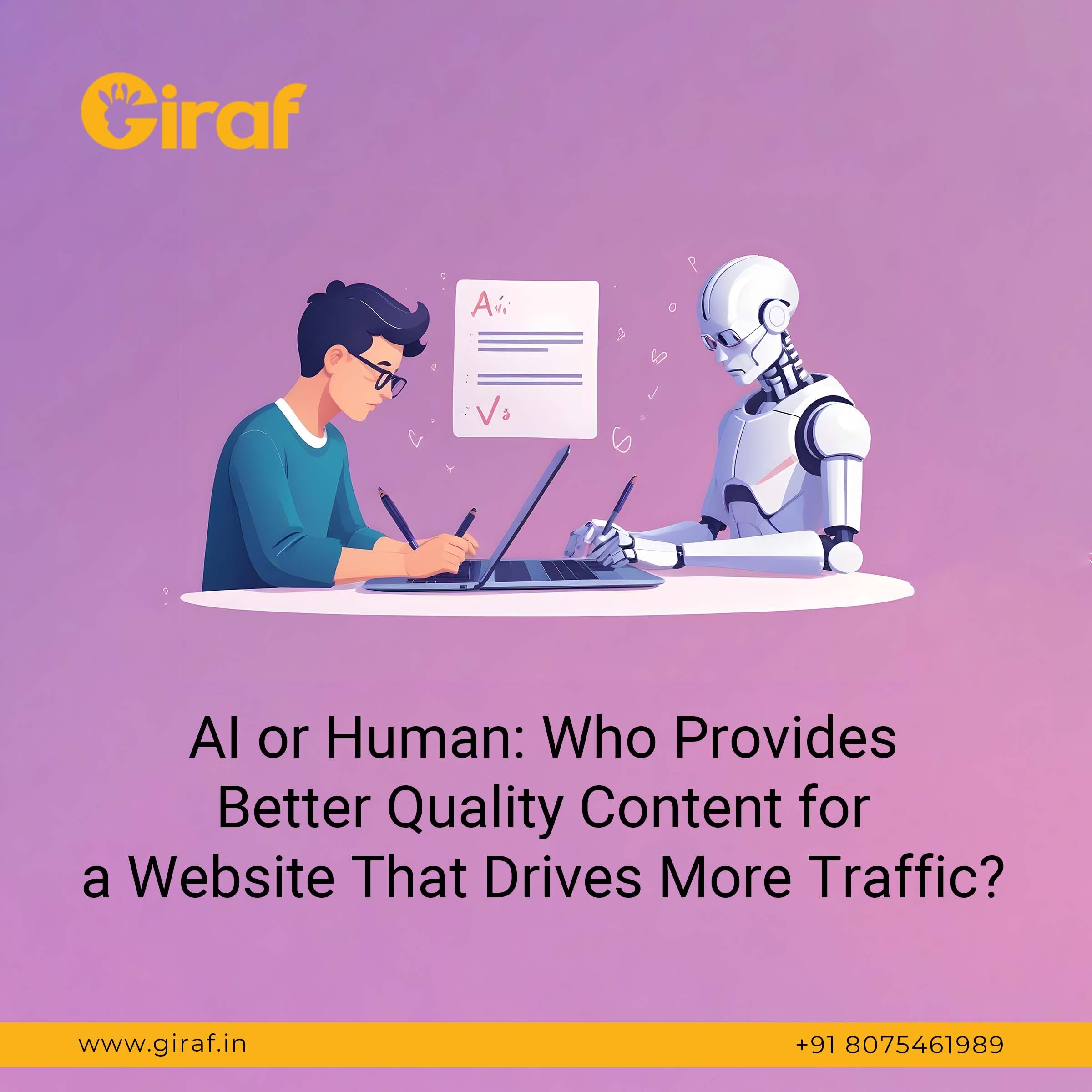 AI or Human:Who provides better quality content for websites that drive more traffic?